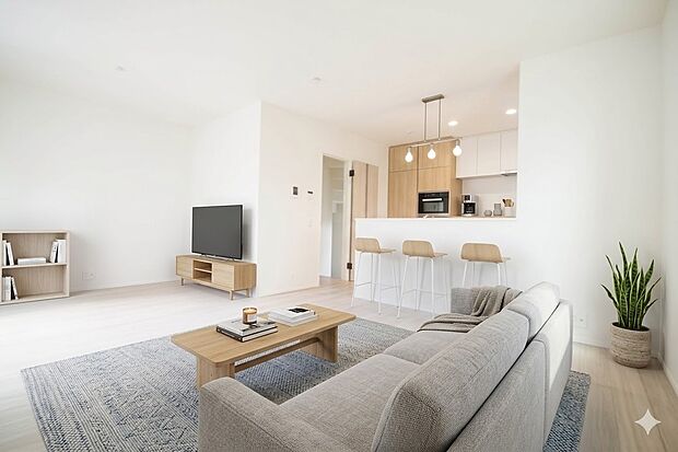 (家具はイメージ画像)通風・採光に優れ、心地よい光と風が溢れています。 贅沢で豊かな居住性と、プライドを満たすクオリティが見事に調和した住空間。新築ならではの快適なひとときをご体感頂ける筈です。