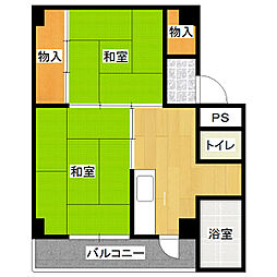 ゼウス富岡2 2SKの間取図画像