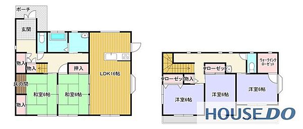 5LDK・延床125.86m2の間取り図です。各部屋にゆとりがあり、家族構成の変化にも対応しやすい間取りです。