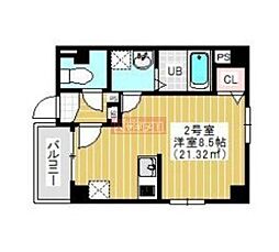 グランメゾン押上 5階1Kの間取り