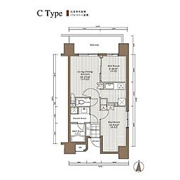 ザ・パーククロス錦糸町レジデンス 3階1SLDKの間取り