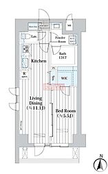 Ｌ・ＢＡＳＥ押上Ｓｏｕｔｈ 4階1LDKの間取り