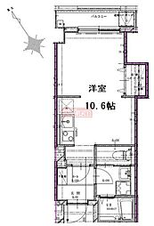 コンフォート　ドメール 3階ワンルームの間取り