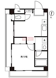 ＤｅＬＣＣＳ Ｎｉｓｈｉーｏｊｉｍａ 5階1Kの間取り