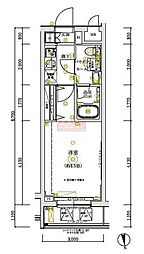 RELUXIA亀戸EAST 1階1Kの間取り