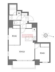グランパセオ押上 3階2LDKの間取り