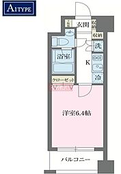 ＫＤＸレジデンス森下千歳 4階1Kの間取り