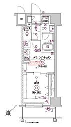 RELUXIA東向島 9階1DKの間取り