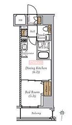 ＡＲＴＥＳＳＩＭＯ　ＣＬＡＩＲＴＯＲＴＥ 11階1DKの間取り