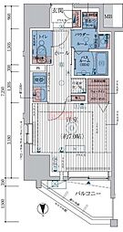 ESTEM COURT KAMEIDO TOKYO EAST 4階1Kの間取り