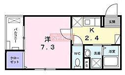 ノ・メール マサキ 2階1Kの間取り