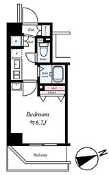 ベルグレードＫＳ　ＤＵＥ 4階1Kの間取り