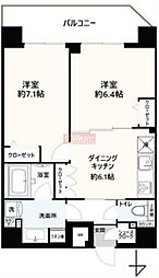 アイルカナーレ向島 7階2DKの間取り