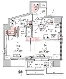 エストゥルース東向島 6階1LDKの間取り