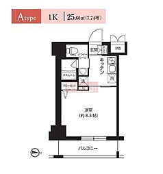 レクシード両国駅前 9階1Kの間取り