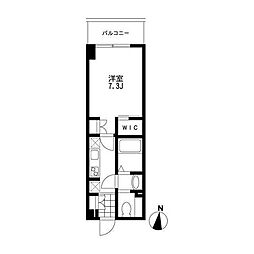 プライマル錦糸町 1Kの間取図画像