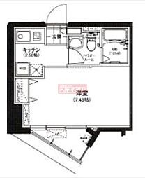 サウンドおしあげ 1Kの間取図画像