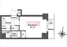 ディームス両国 1Kの間取図画像