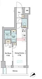江東区深川2丁目マンション 1DKの間取図画像