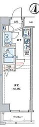 ラヴィリオ錦糸町ベルグレード 1Kの間取図画像