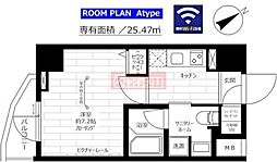 ステージファースト門前仲町 1Kの間取図画像