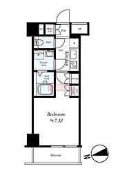 クレヴィスタ亀戸2 1Kの間取図画像