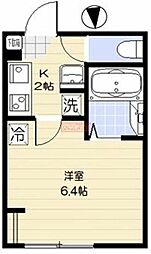 エクセラン立花 1Kの間取図画像