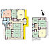 間取り：北側の母屋の間取り図（建坪66.94坪、間取り：9DK、もしくは、8LDK）