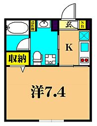 JR京浜東北・根岸線 大井町駅 徒歩4分の賃貸アパート 1階1Kの間取り