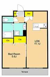 ピソアルセ品川 1LDKの間取図画像
