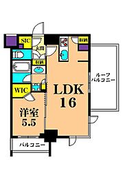 ザ・パークハビオ西大井 1LDKの間取図画像