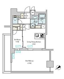 Brilliaist大井町 1LDKの間取図画像