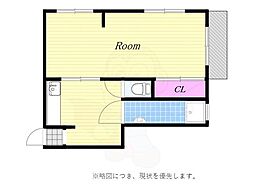 第三草薙ビル 1DKの間取図画像