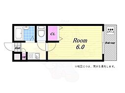 ライラックパート2 ワンルームの間取図画像