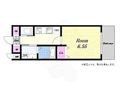 クローバー・グランツ弁天町 10階1Kの間取り