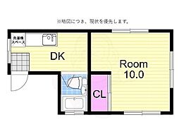 カームハイツ 1DKの間取図画像