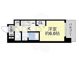 レジュールアッシュアーバンリッシュ 1Kの間取図画像