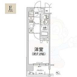エスリード弁天町パークプレイス 1Kの間取図画像