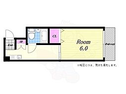 デイズ境川 1DKの間取図画像