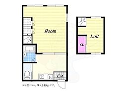 エクセレント2 1Kの間取図画像