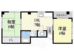 Route8029 2DKの間取図画像