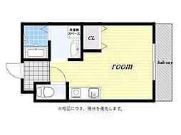 大正祐伸ビル ワンルームの間取図画像