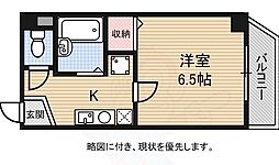 ブランドール本田 1Kの間取図画像