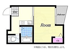 ワンウッドハイツ 1DKの間取図画像