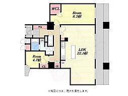 キングスクエアザ・タワーランドレックス 2LDKの間取図画像