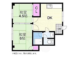平尾ビル 2DKの間取図画像