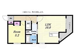 Premiere朝潮橋 1LDKの間取図画像