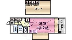 PIER624 1Kの間取図画像