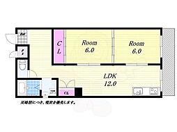 福池マンション 2LDKの間取図画像