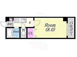 ライラックパート3 1Kの間取図画像